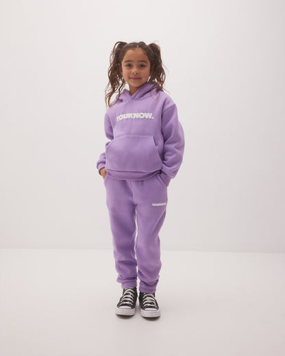 KIDS BLOCK HOODIE | PURPLE