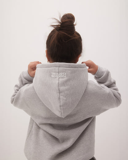 KIDS BLOCK HOODIE | GREY