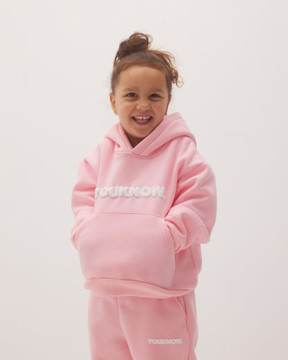 KIDS BLOCK HOODIE | PINK