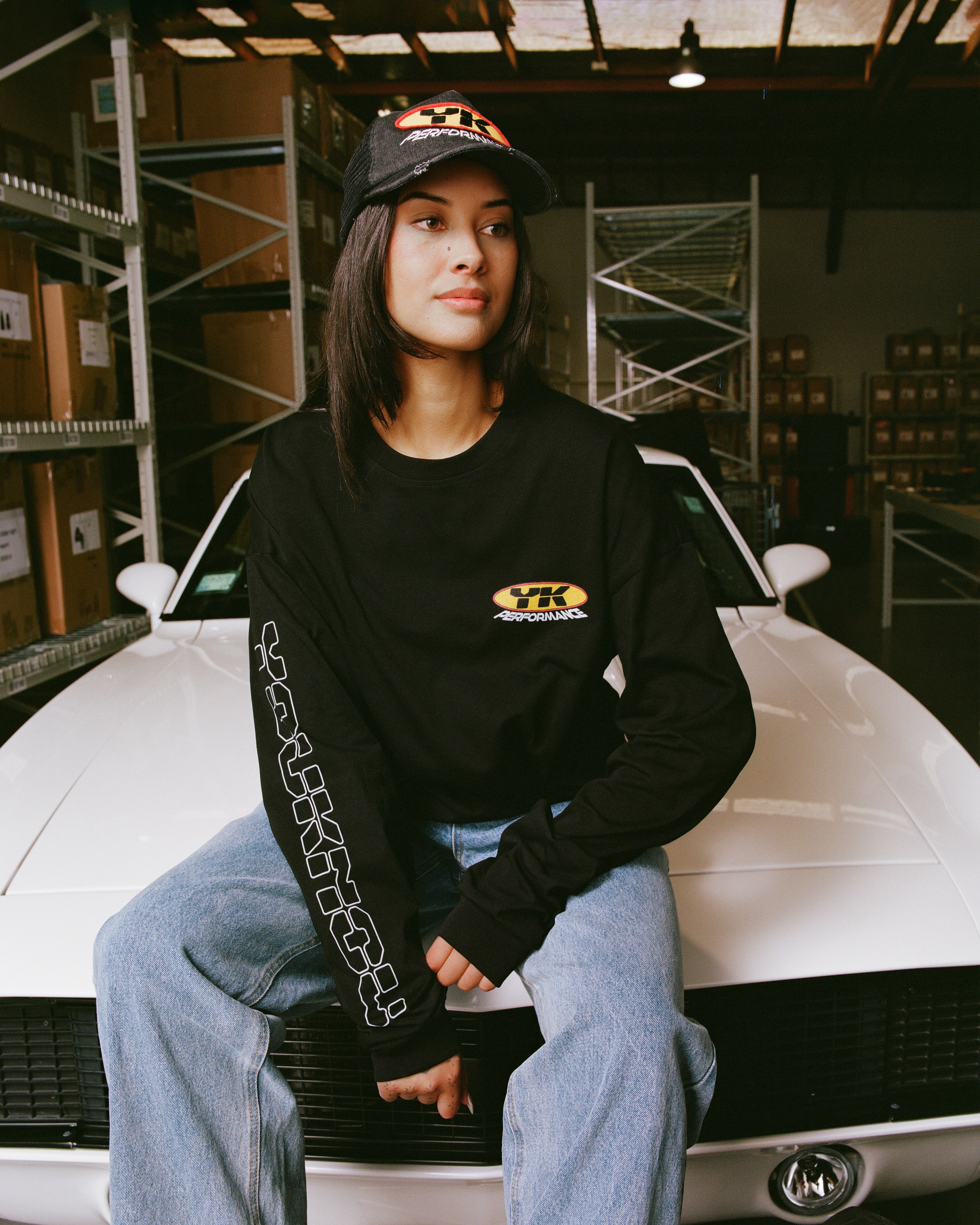 RACING LONG SLEEVE TEE | BLACK