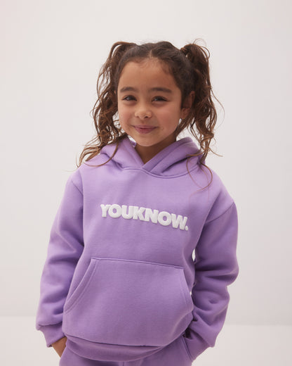 KIDS BLOCK HOODIE | PURPLE