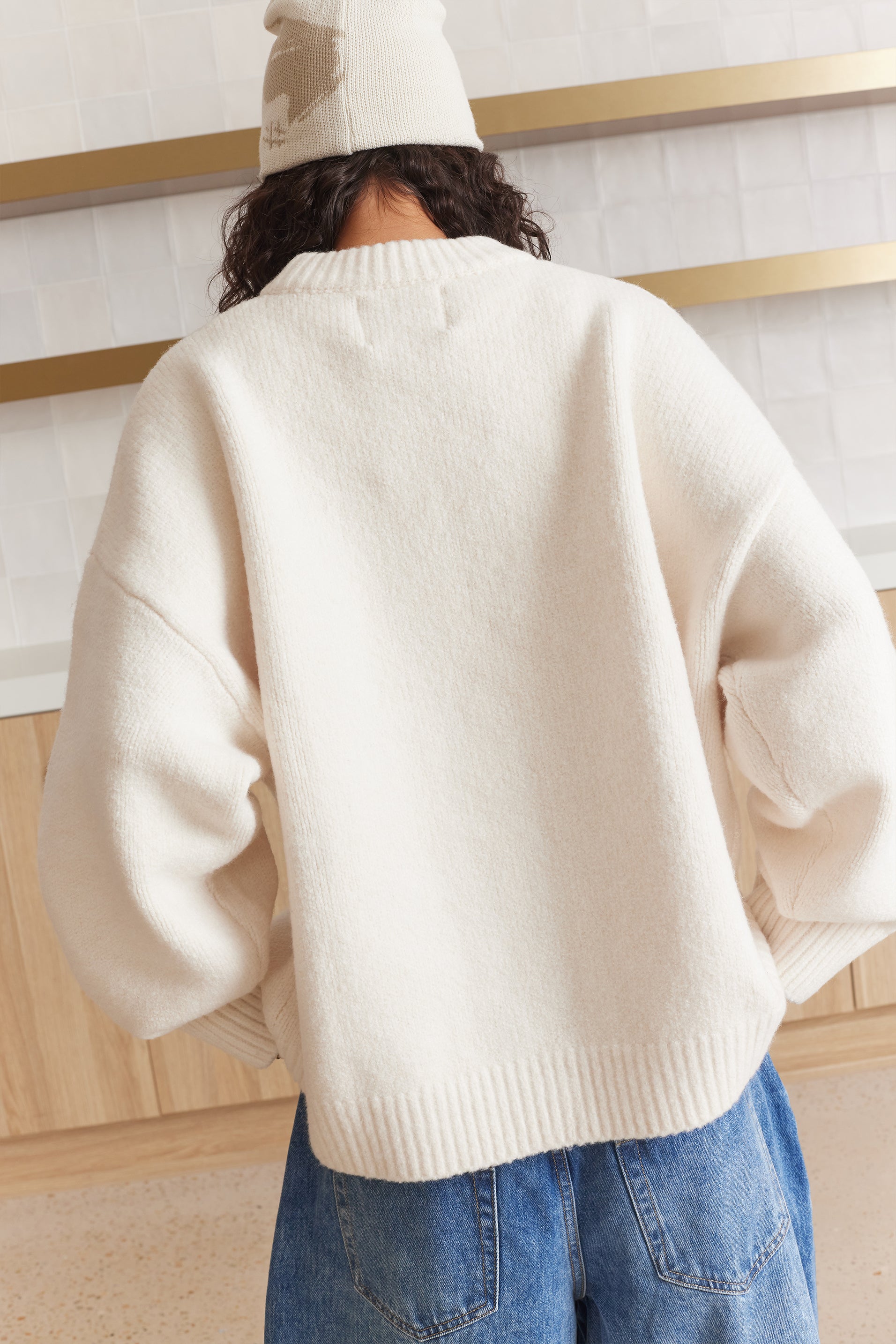 KNIT CREW | CREAM