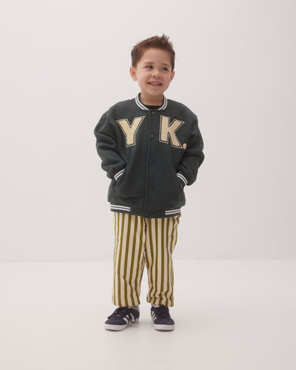 KIDS VARSITY JACKET | PINE