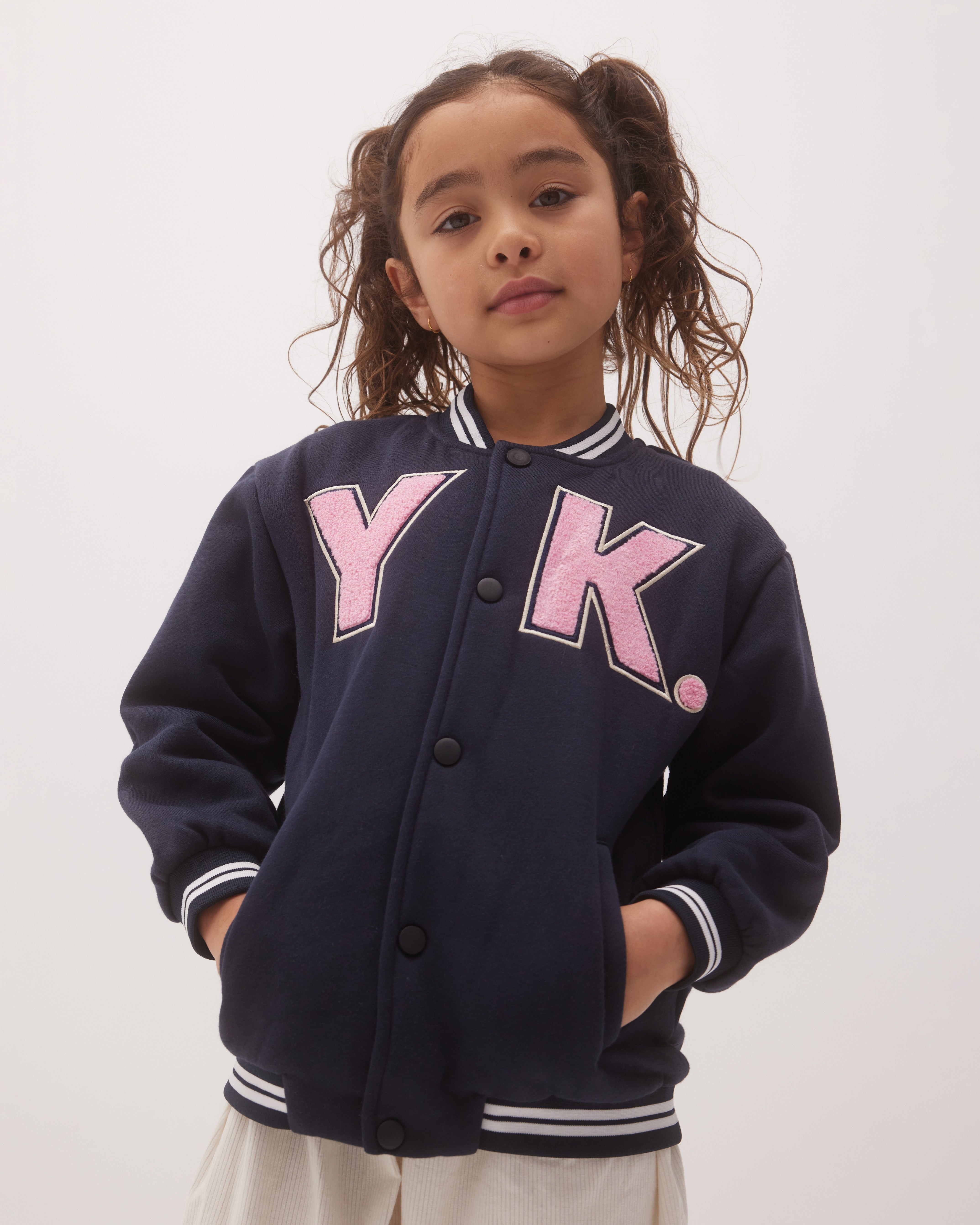 KIDS VARSITY JACKET | NAVY