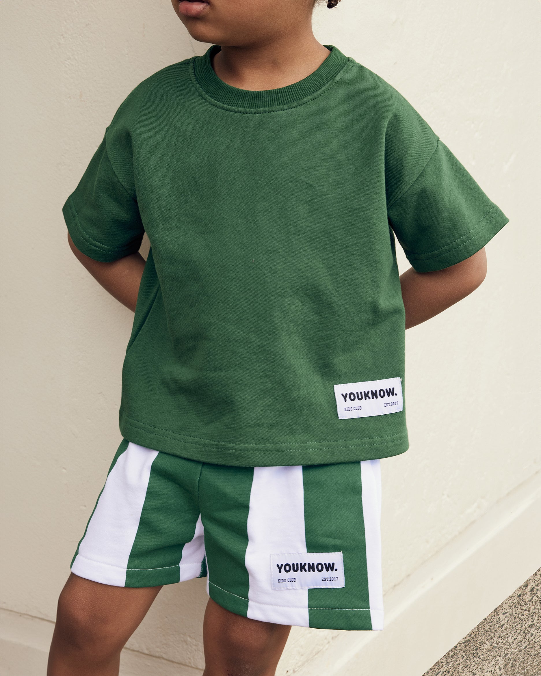 KIDS COTTON SET | JADE STRIPE