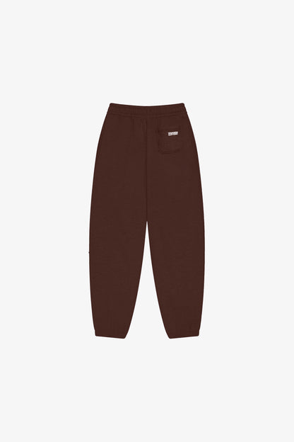 BLOCK CUFFED SWEATPANTS | BROWN