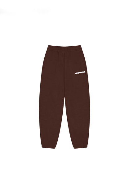 Block Cuffed Sweatpants | Brown