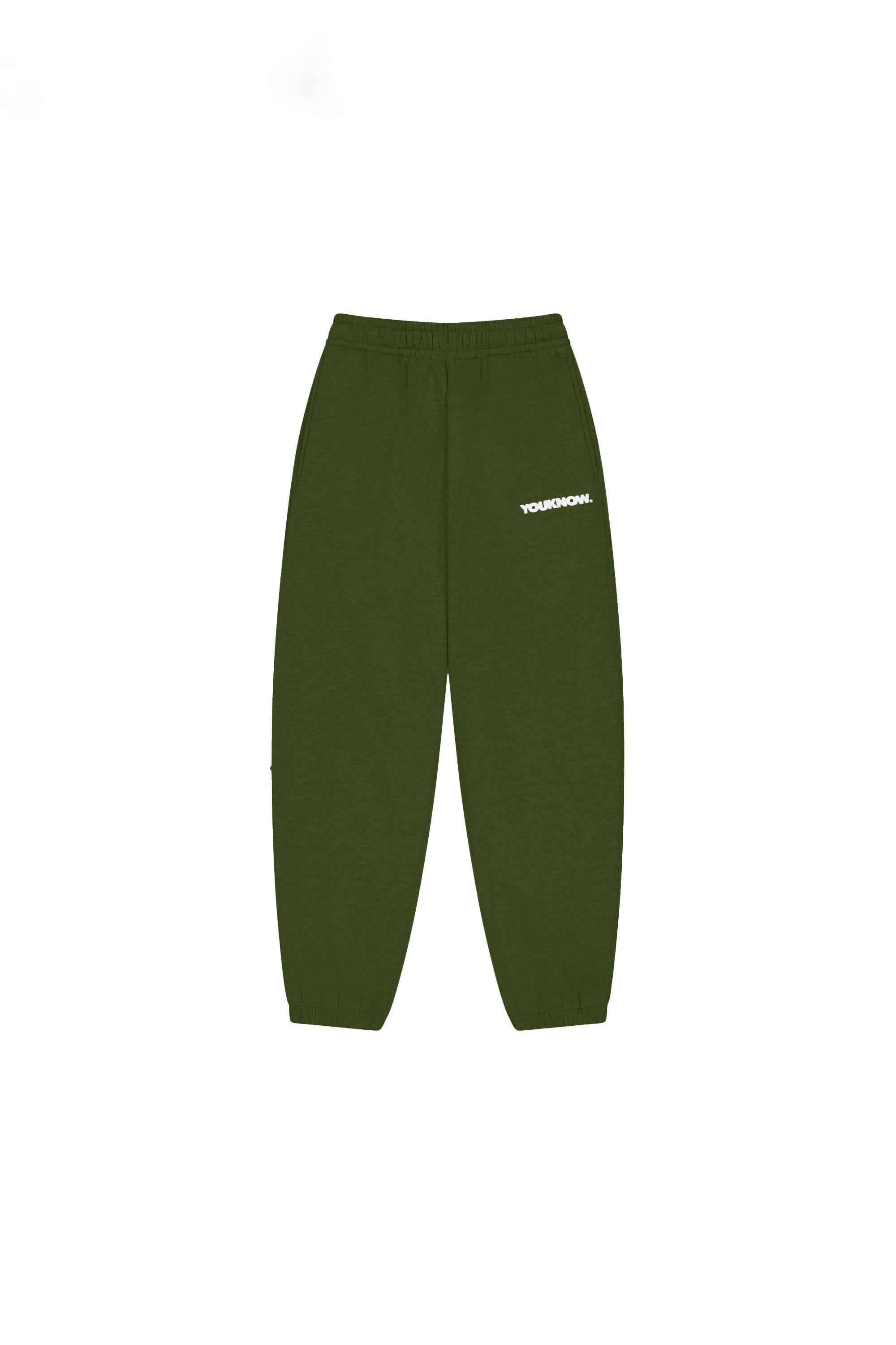 Block Cuffed Sweatpants | Green