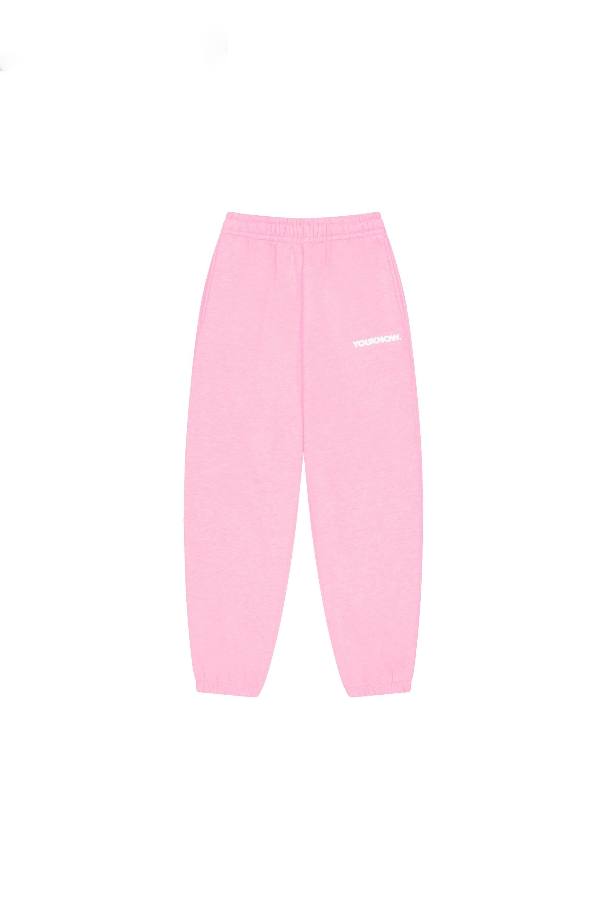 Block Cuffed Sweatpants | Pink