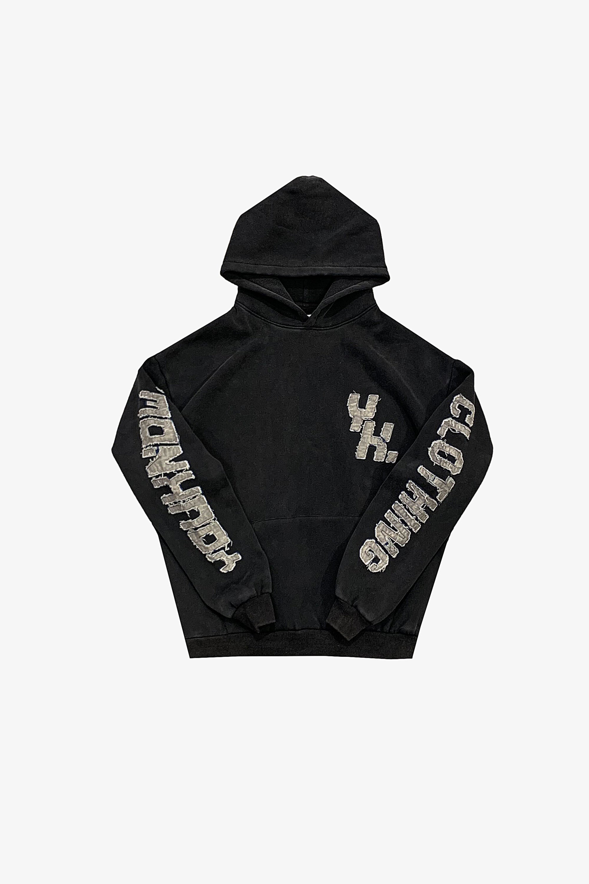 product image  DISTRESSED HOODIE | BLACK