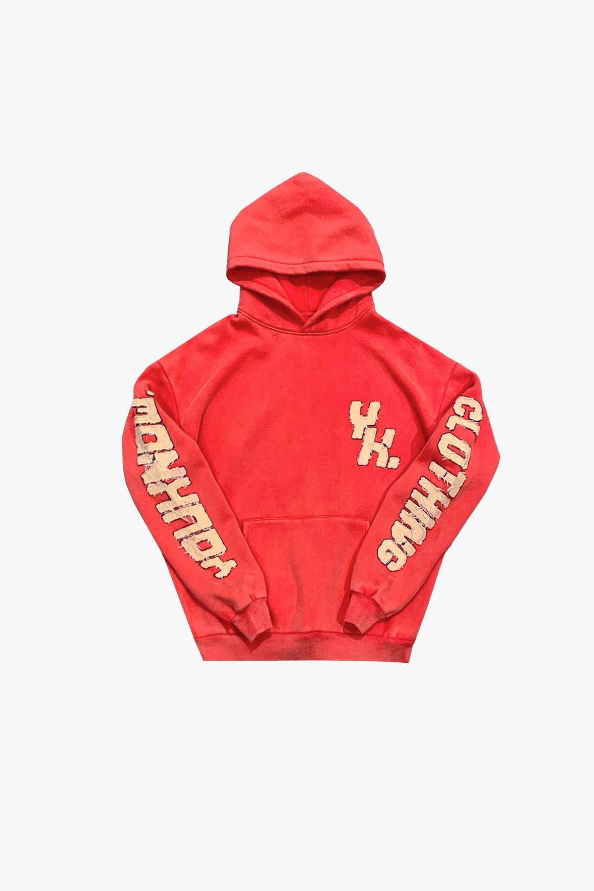 DISTRESSED HOODIE | RED