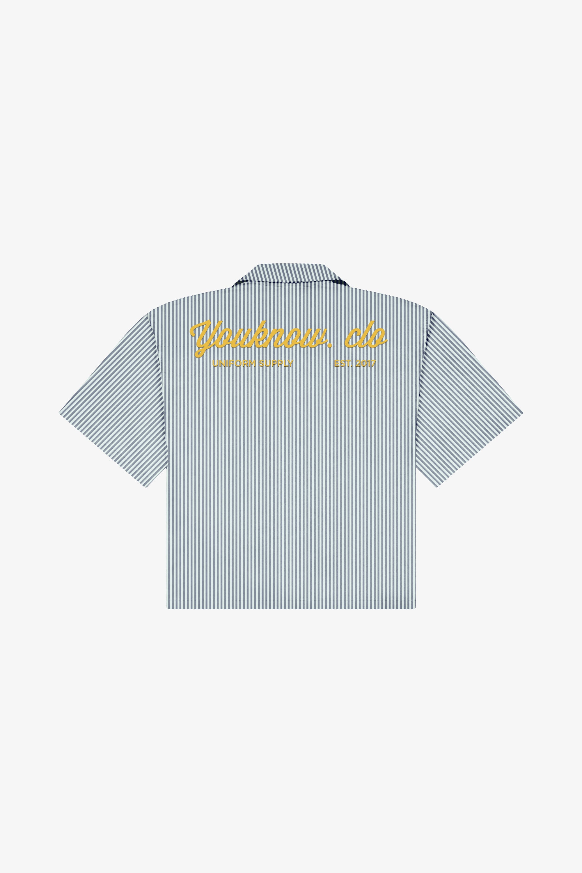 FORMAL COLLARED SHIRT | NAVY STRIPE