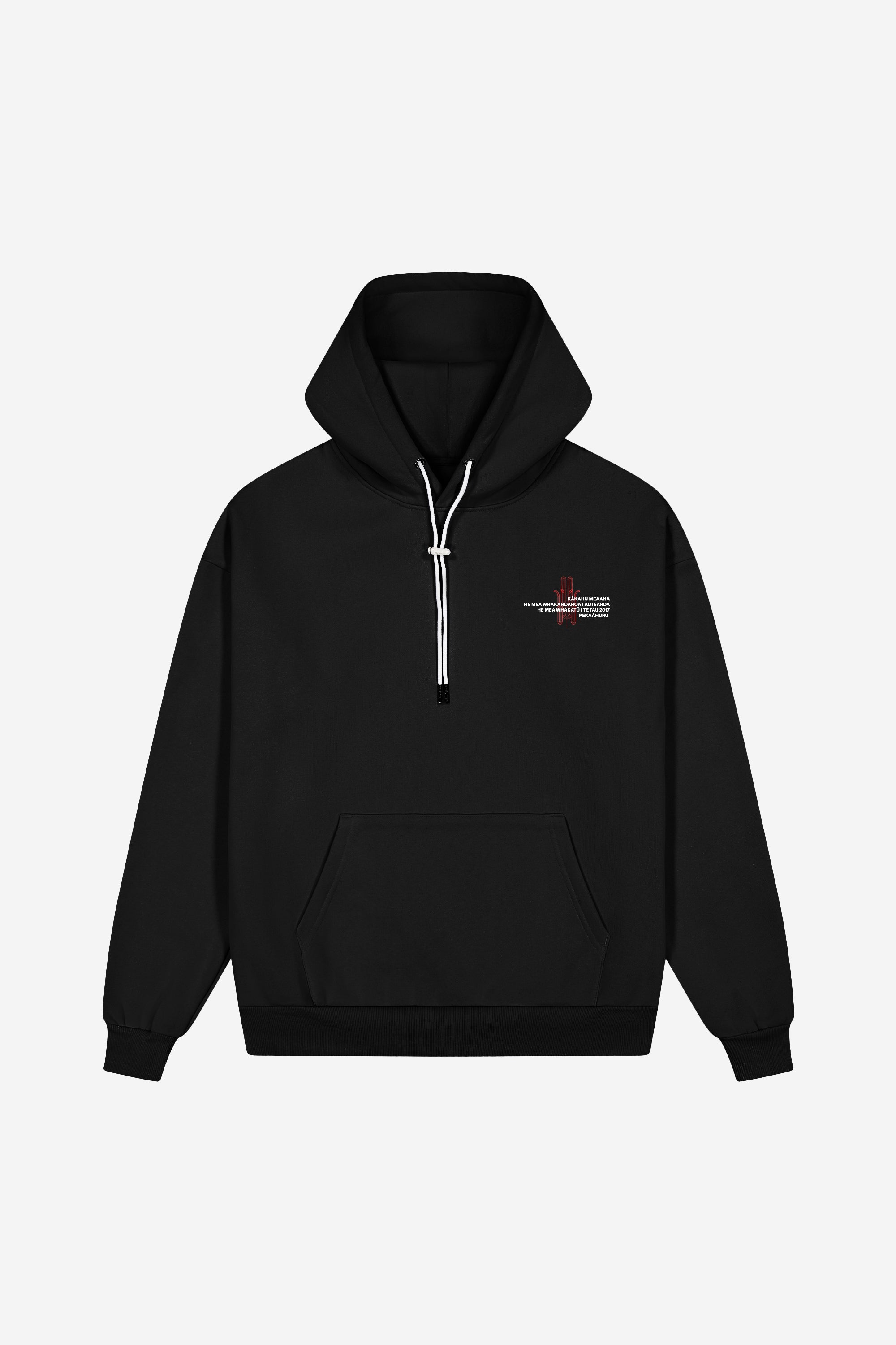 product image  TE REO COSYSZN HOODIE | BLACK