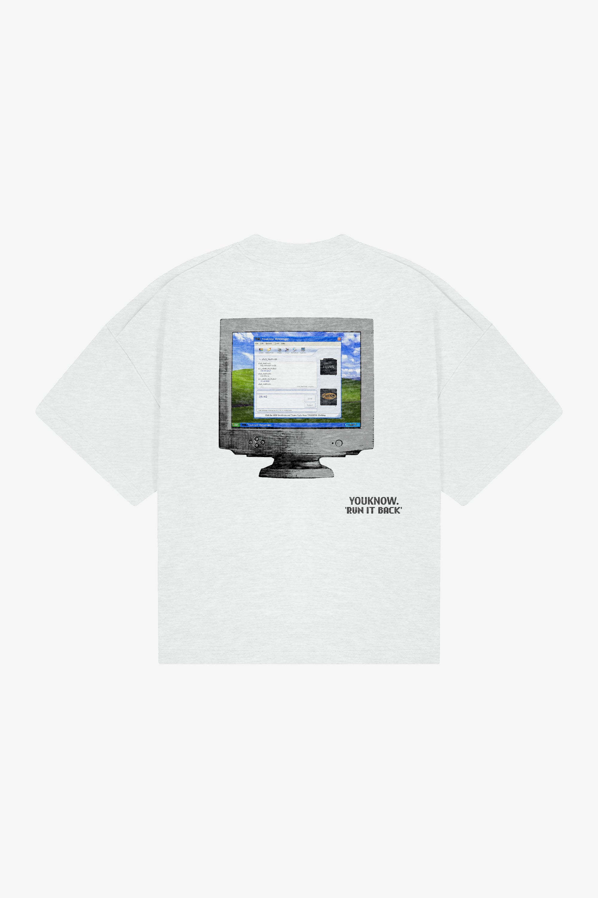 RUN IT BACK TEE - MSN | WHITE MARLE