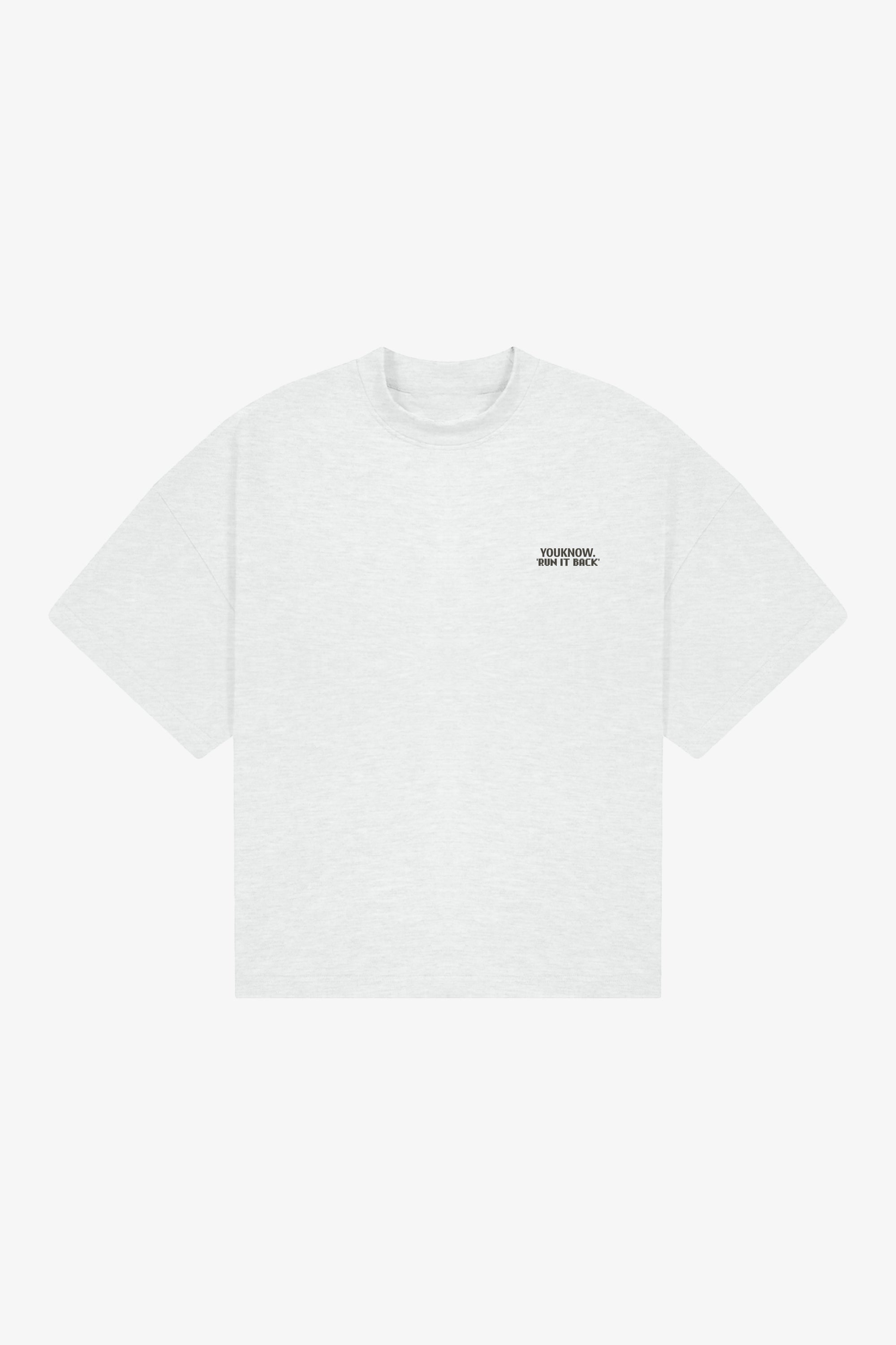 RUN IT BACK TEE - MSN | WHITE MARLE