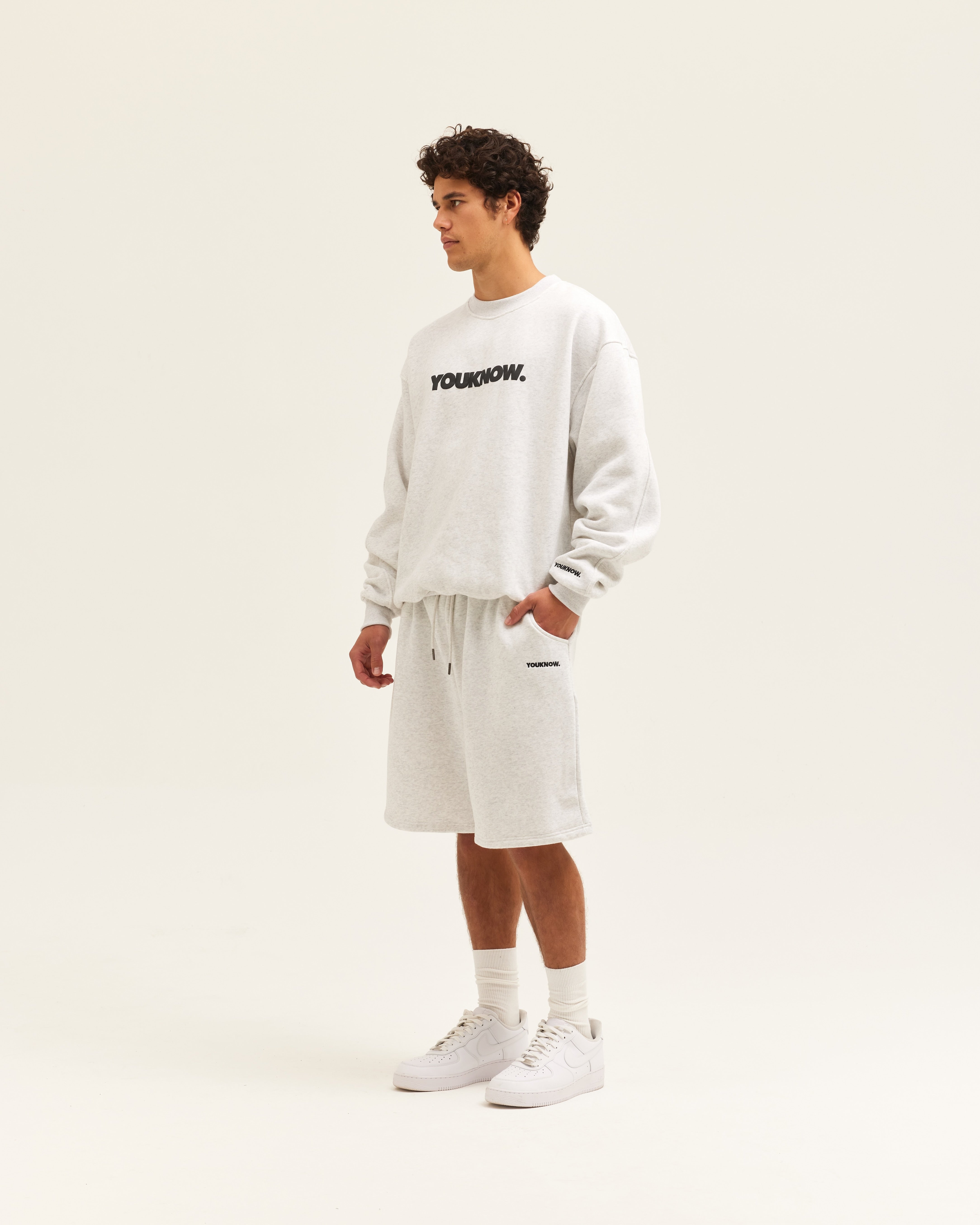 BLOCK SHORTS | WHITE MARLE