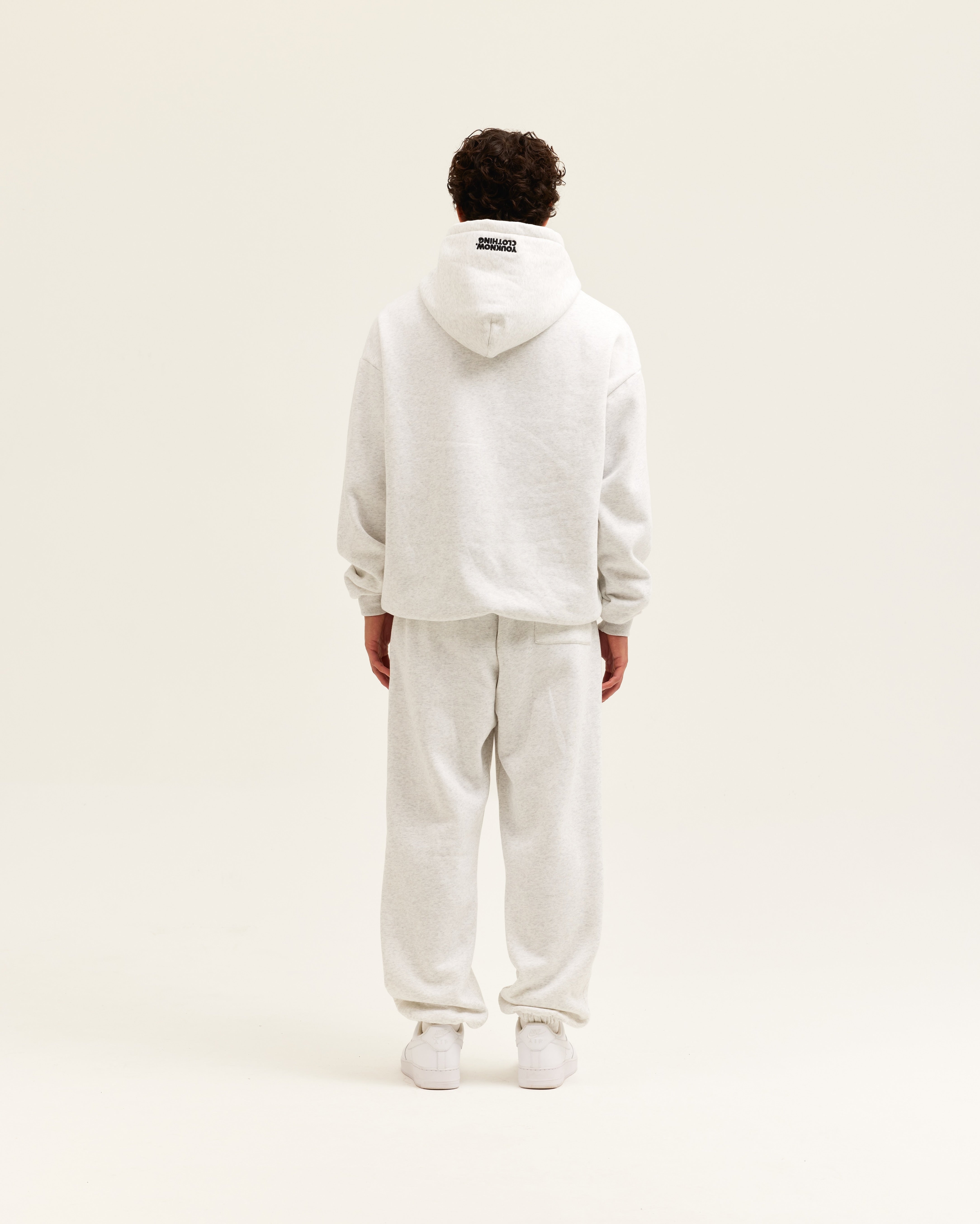 BLOCK CUFFED SWEATPANTS | WHITE MARLE