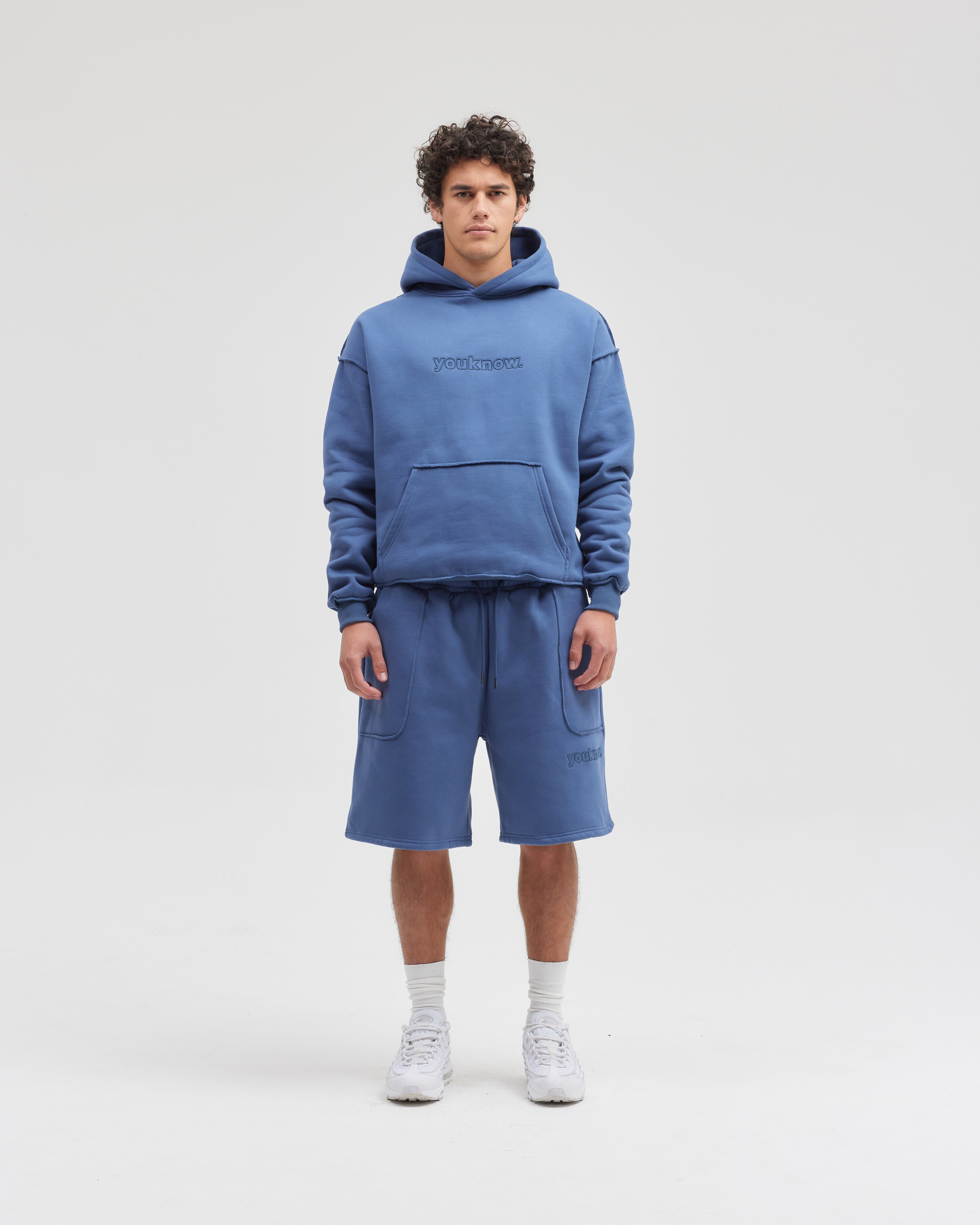 Exposed Seam Hoodie | BLUE