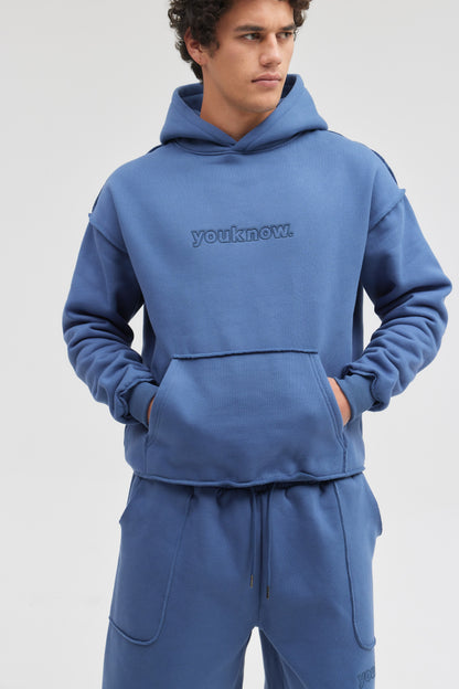 Exposed Seam Hoodie | BLUE