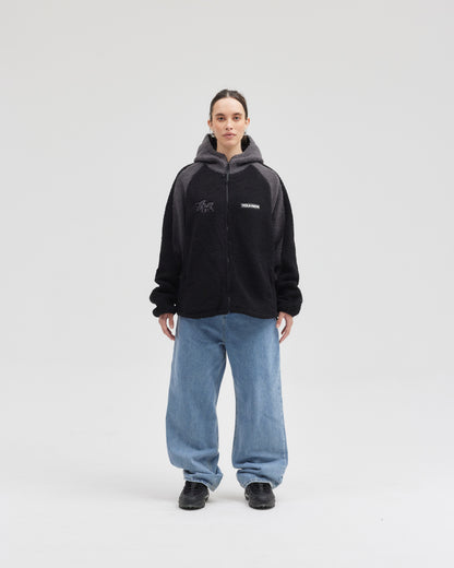 SHERPA PANEL FLEECE | BLACK