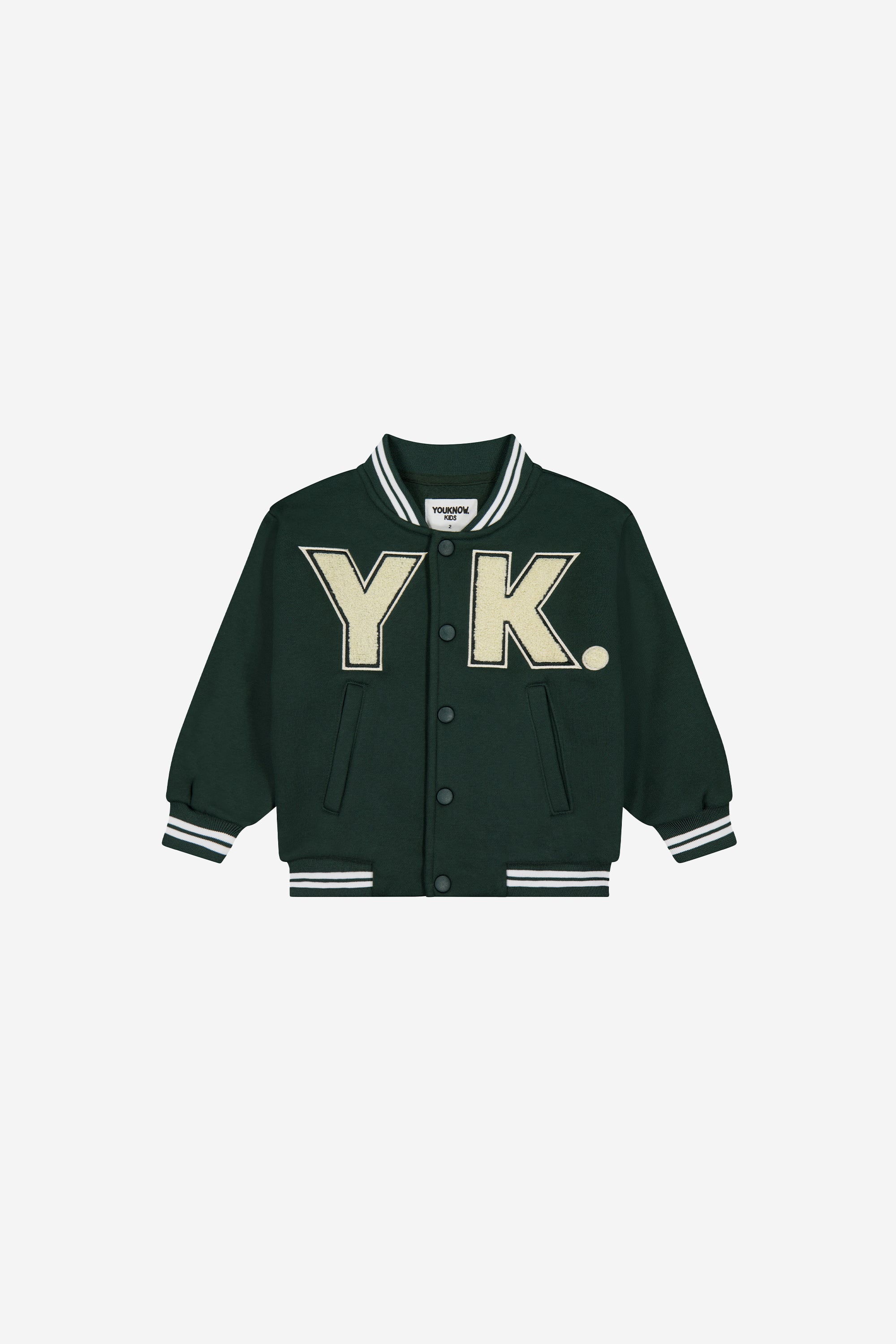 KIDS VARSITY JACKET | PINE