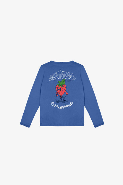 KIDS STRAWBERRY LONGSLEEVE | BLUE