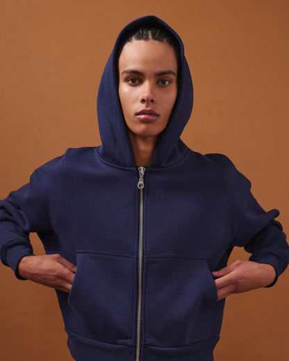 NOTHING ZIP HOODIE | MIDNIGHT BLUE