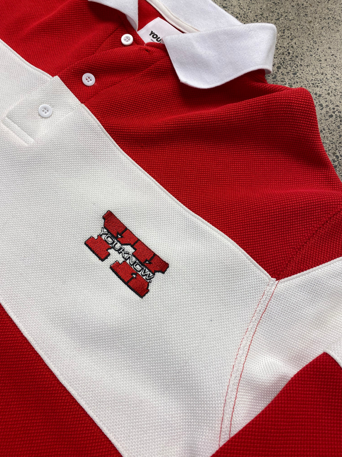 RUGBY POLO | RED STRIPE