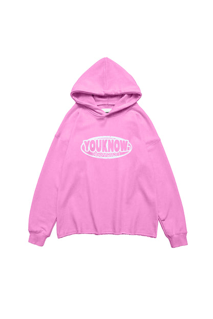 RAW HEM HOODIE | PINK