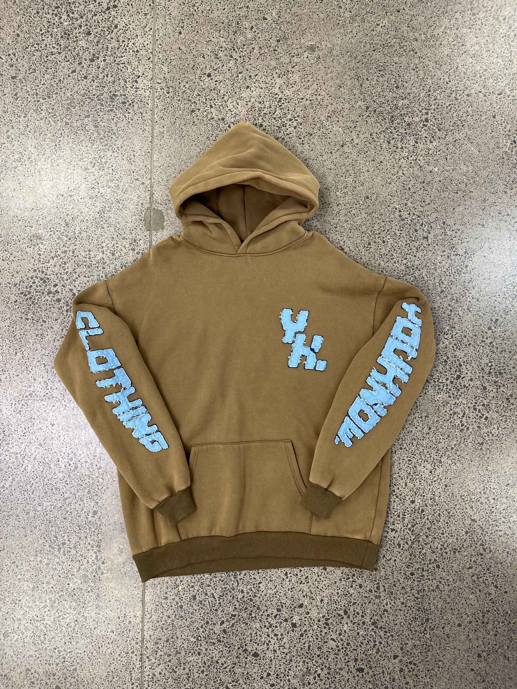 product image  DISTRESSED SAMPLE HOODIE | WASHED KHAKI