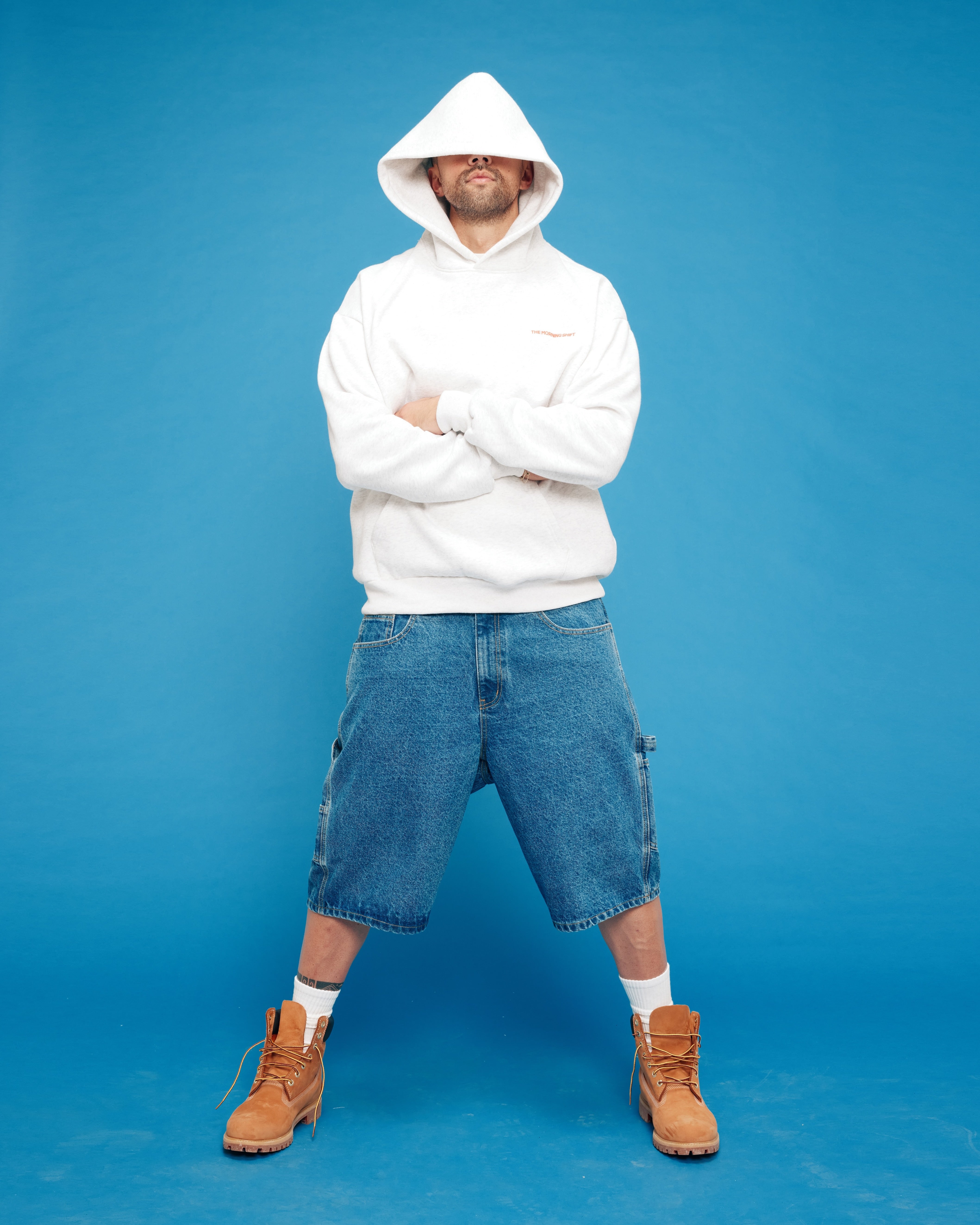 TMS SUMMER HOODIE | WHITE MARL