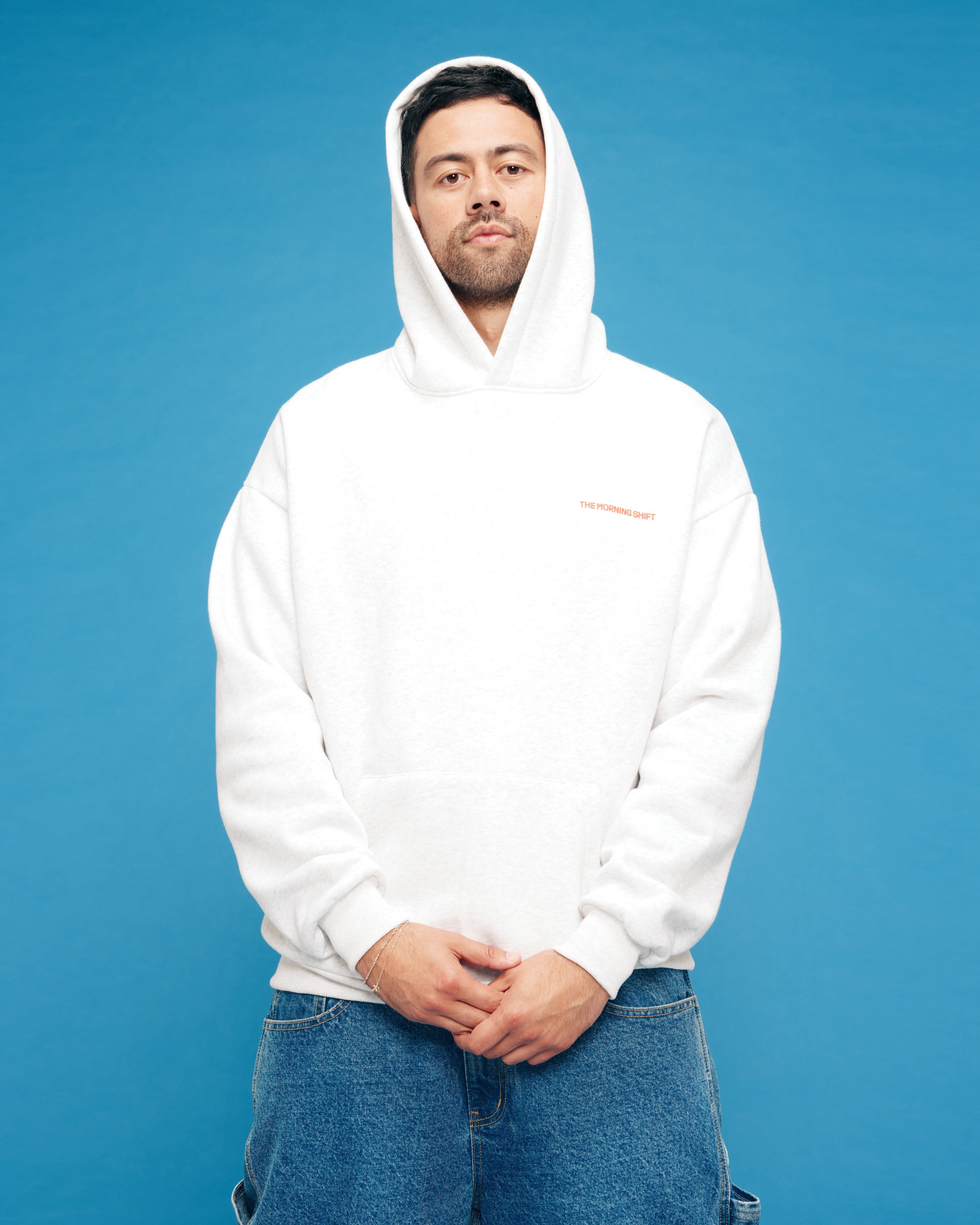 TMS SUMMER HOODIE | WHITE MARL