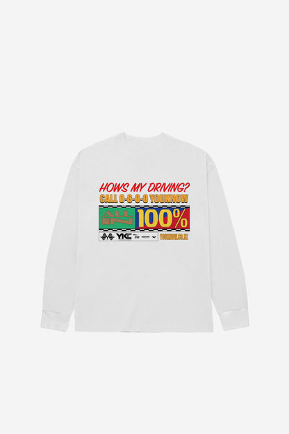 RACING LONG SLEEVE TEE | WHITE