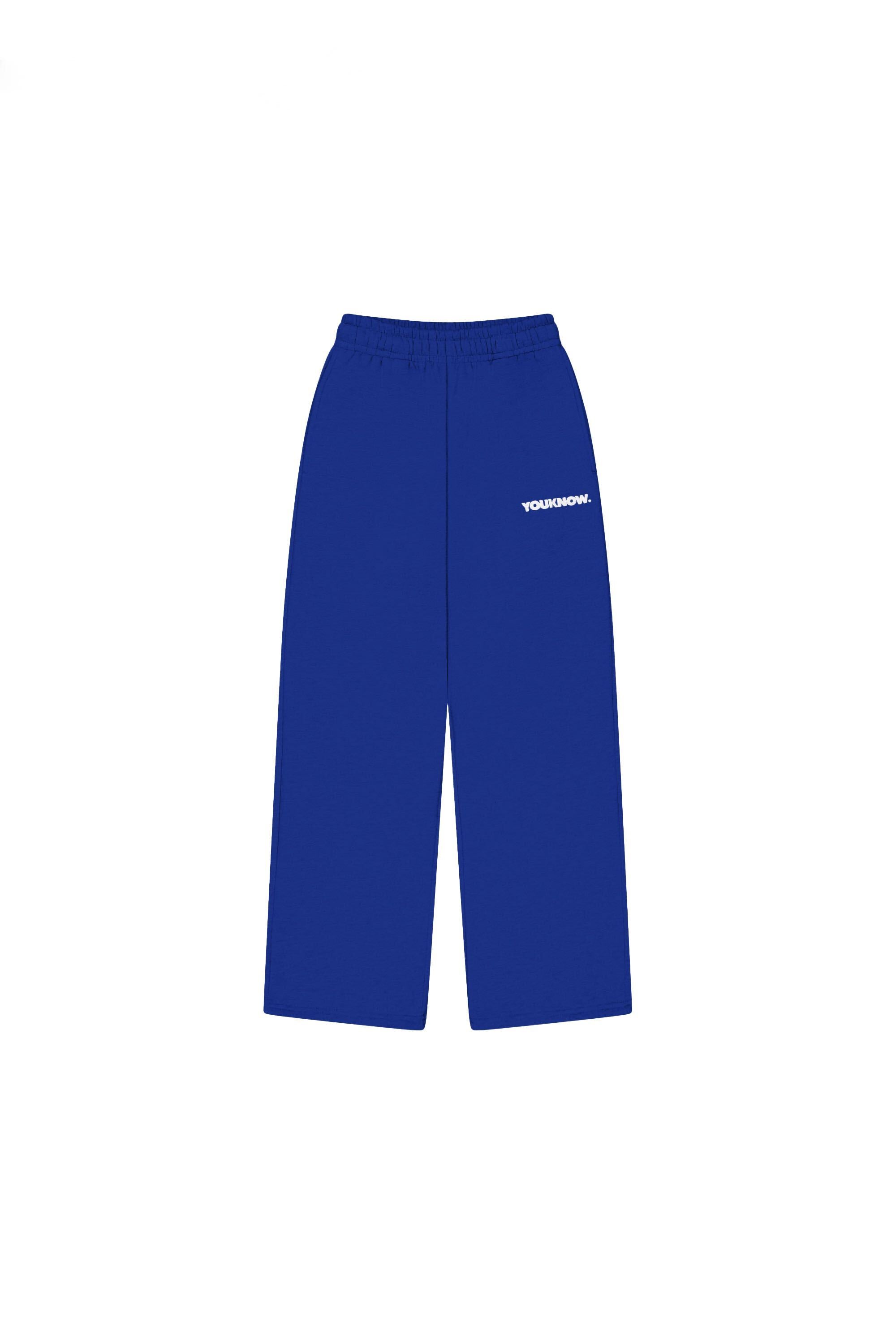 Block Wide-Leg Sweatpants | Blue