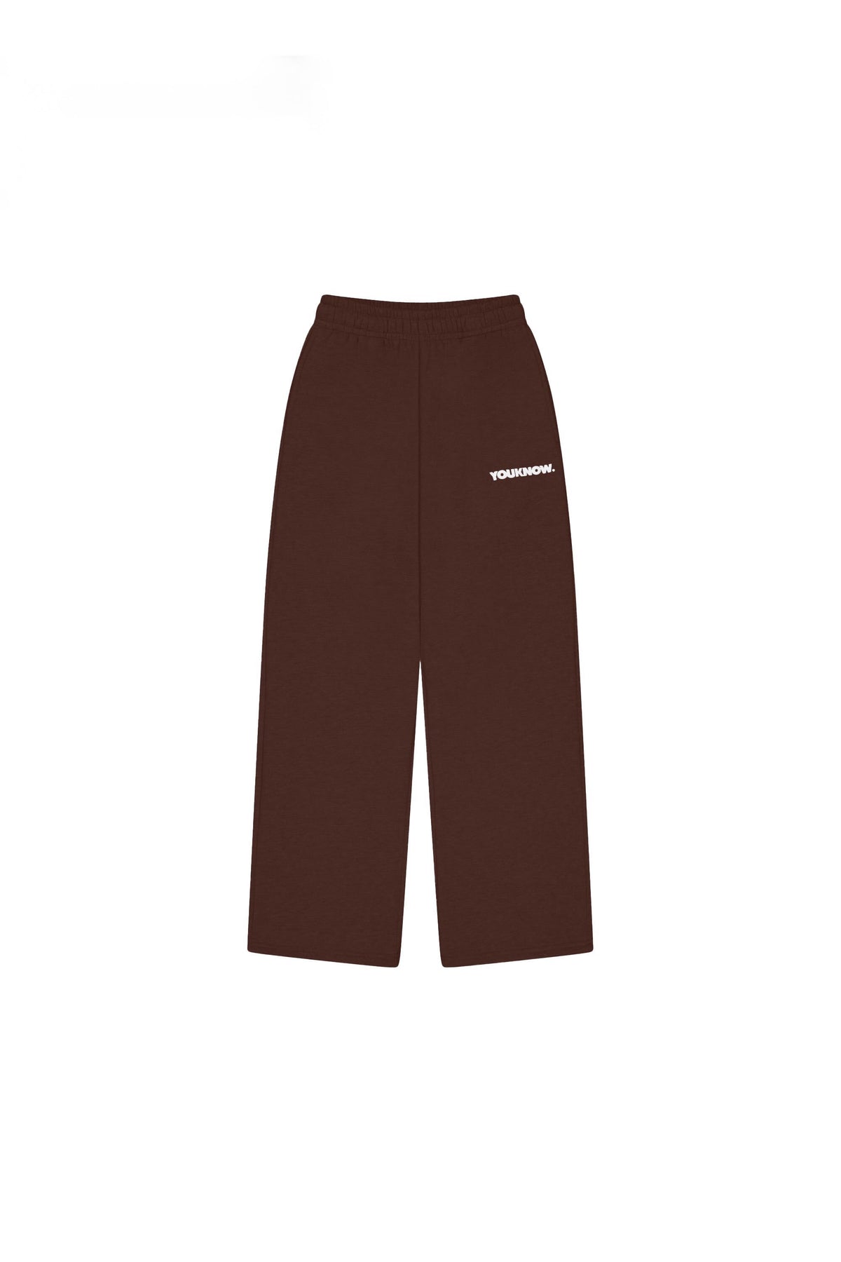 BLOCK WIDE-LEG SWEATPANTS | BROWN