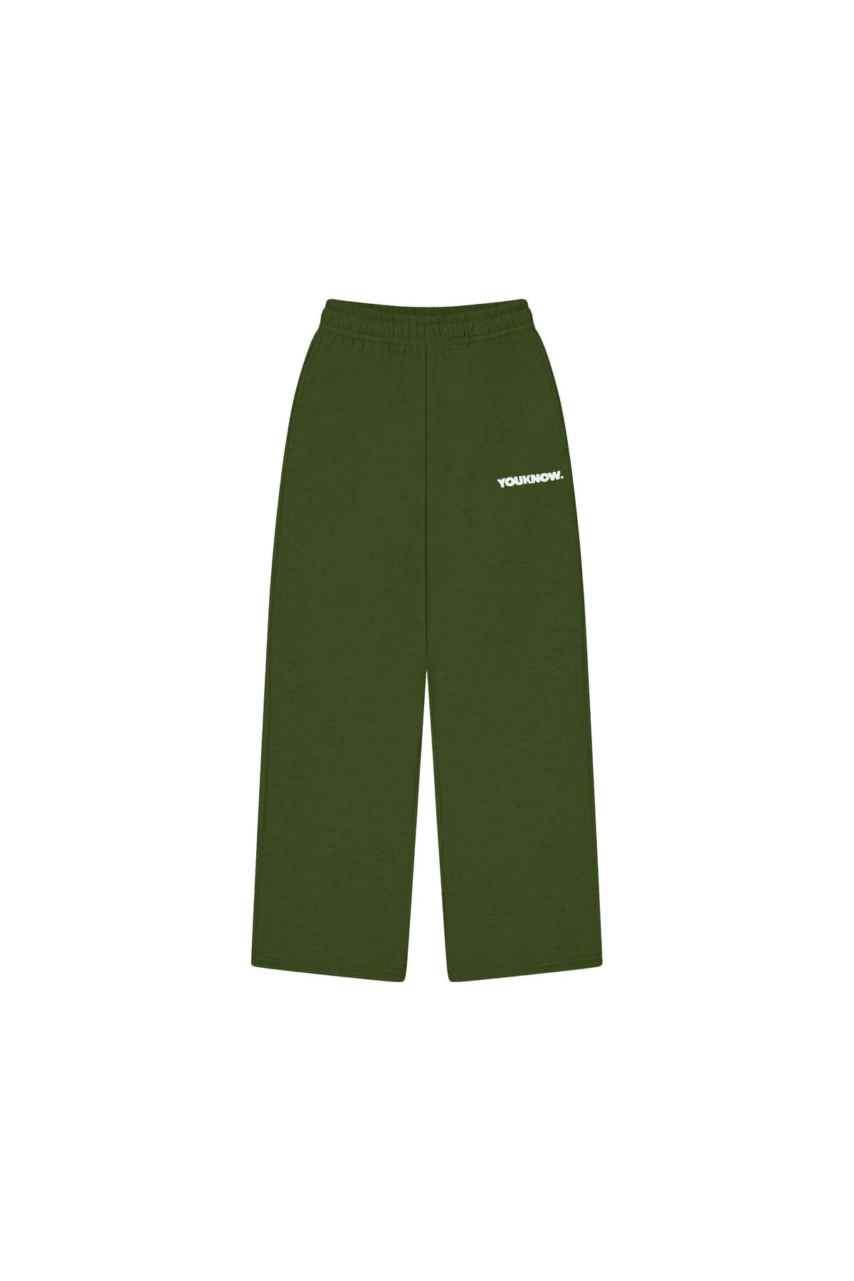 BLOCK WIDE-LEG SWEATPANTS | GREEN