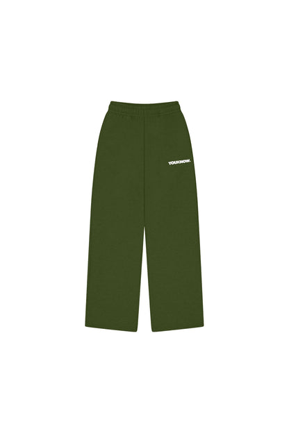 Block Wide-Leg Sweatpants | Green