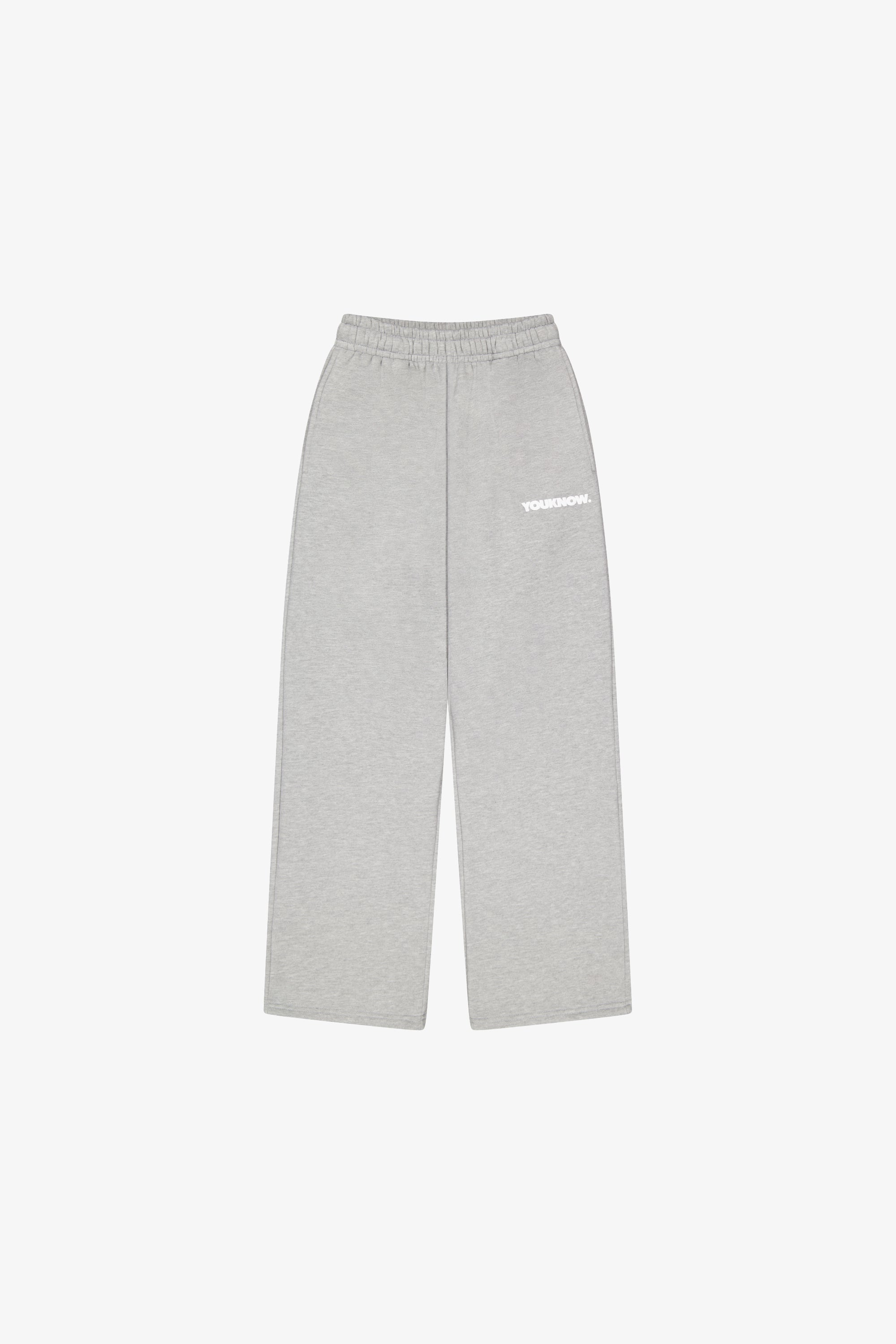 BLOCK WIDE-LEG SWEATPANTS | GREY