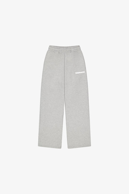 BLOCK WIDE-LEG SWEATPANTS | GREY