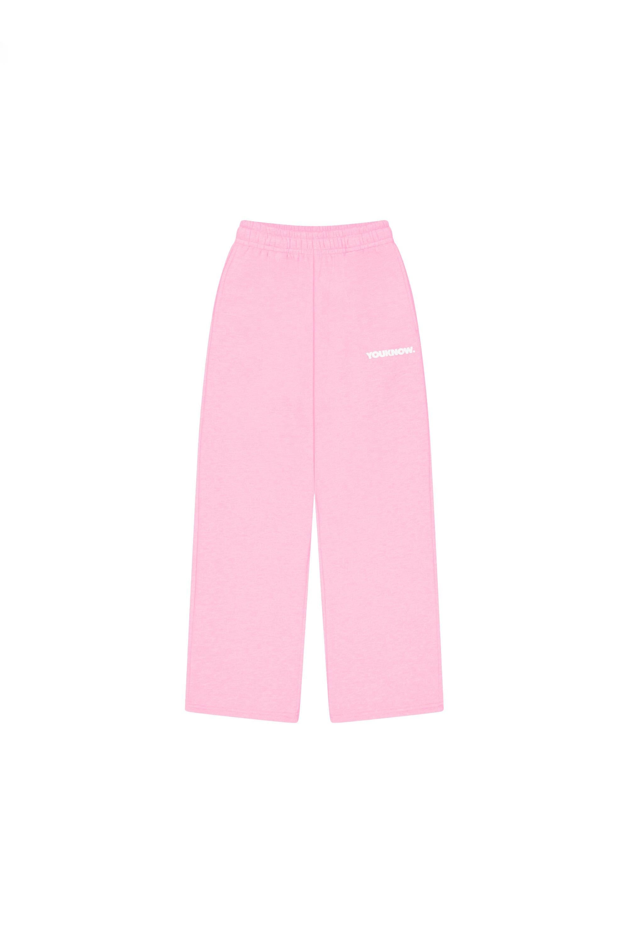 Block Wide-Leg Sweatpants | Pink