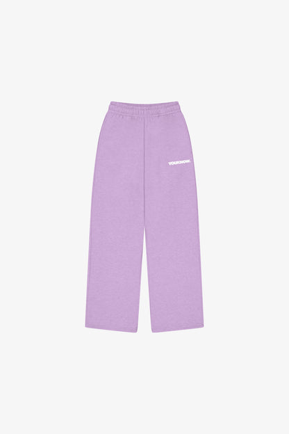 BLOCK WIDE-LEG SWEATPANTS | LILAC