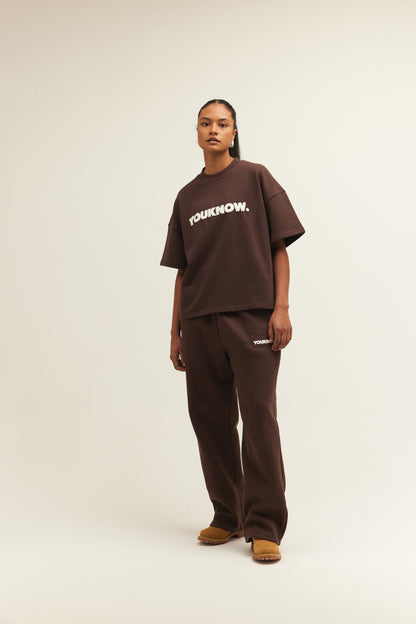 Block Tee | Brown