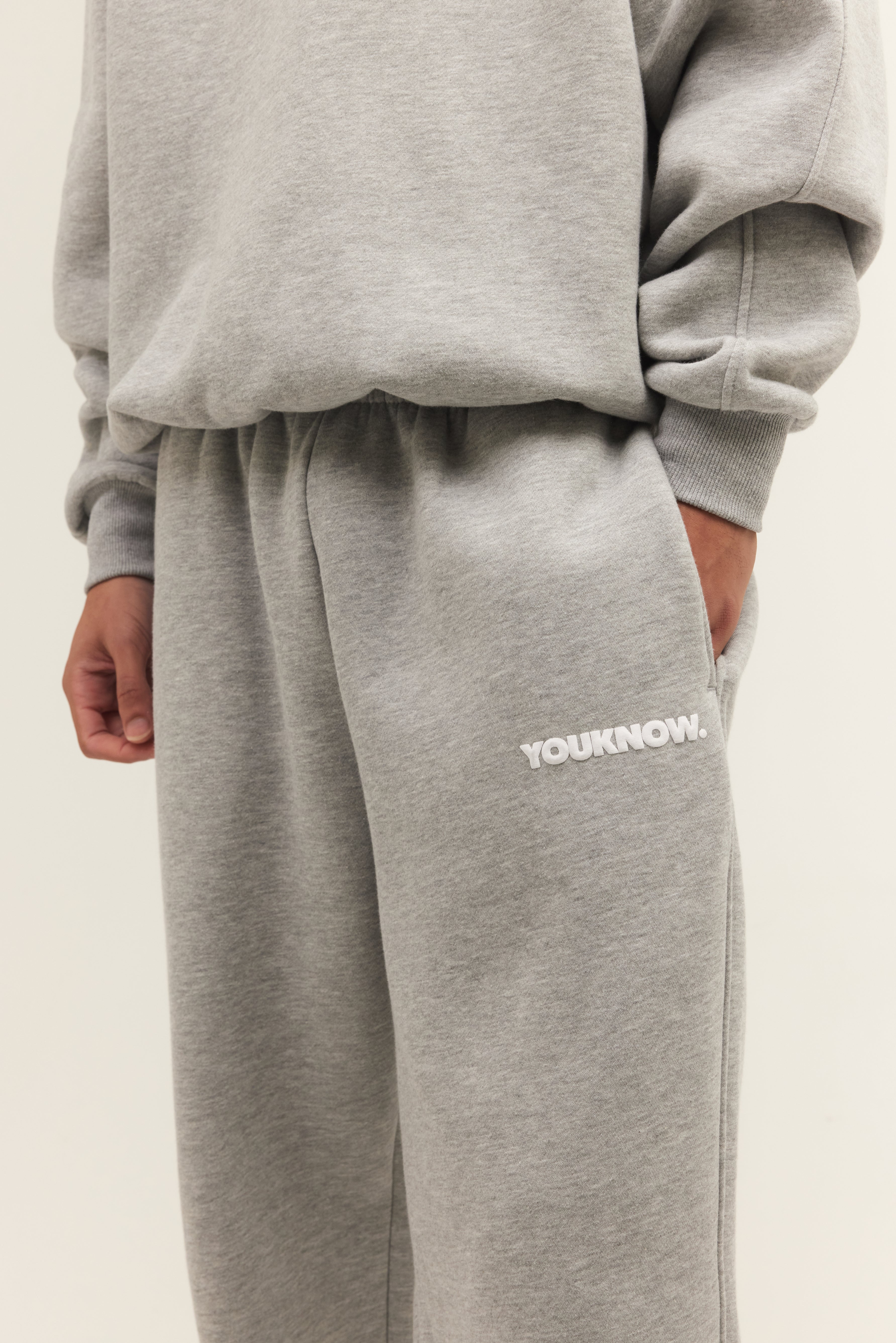 Block Cuffed Sweatpants | Grey