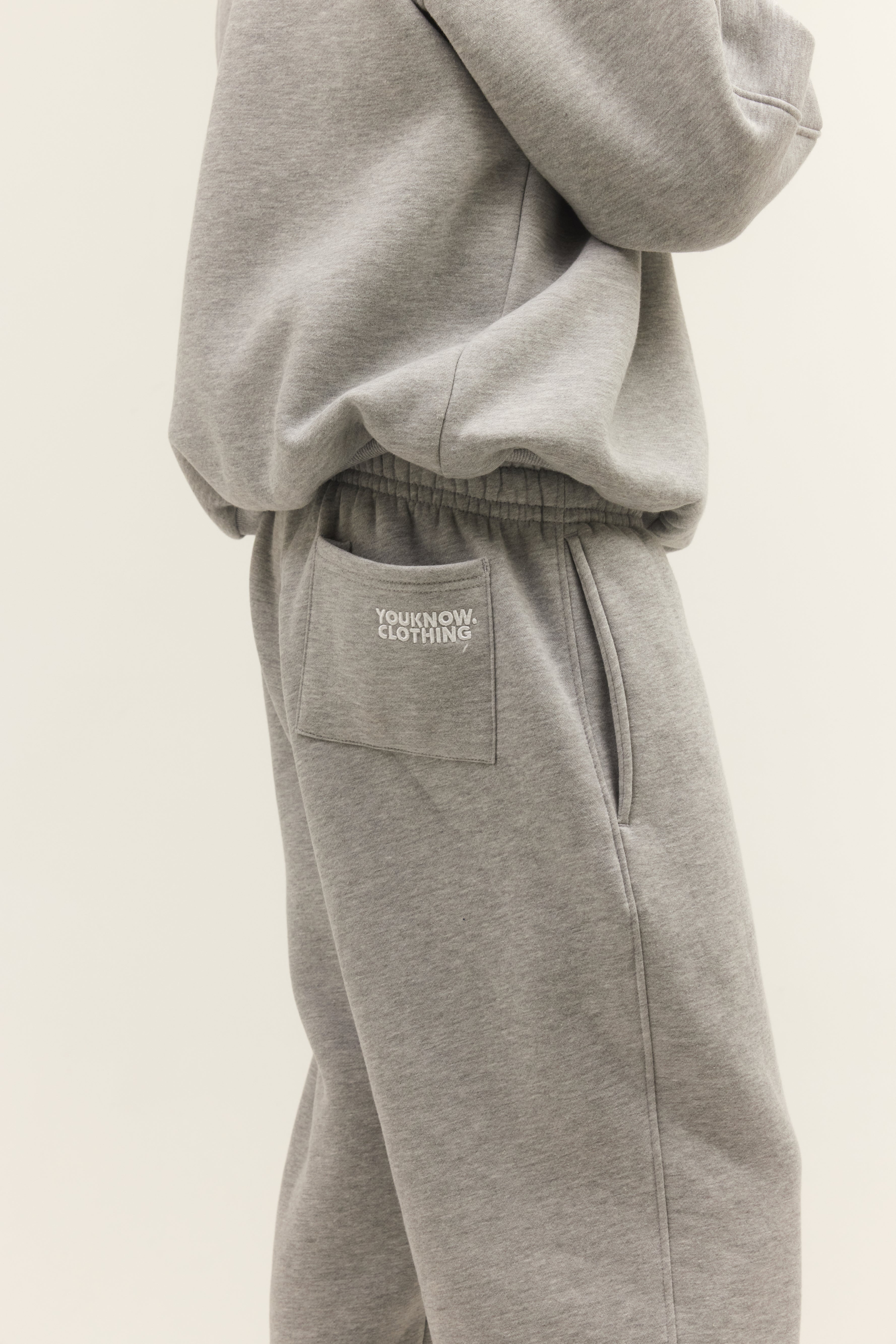 Block Wide-Leg Sweatpants | Grey