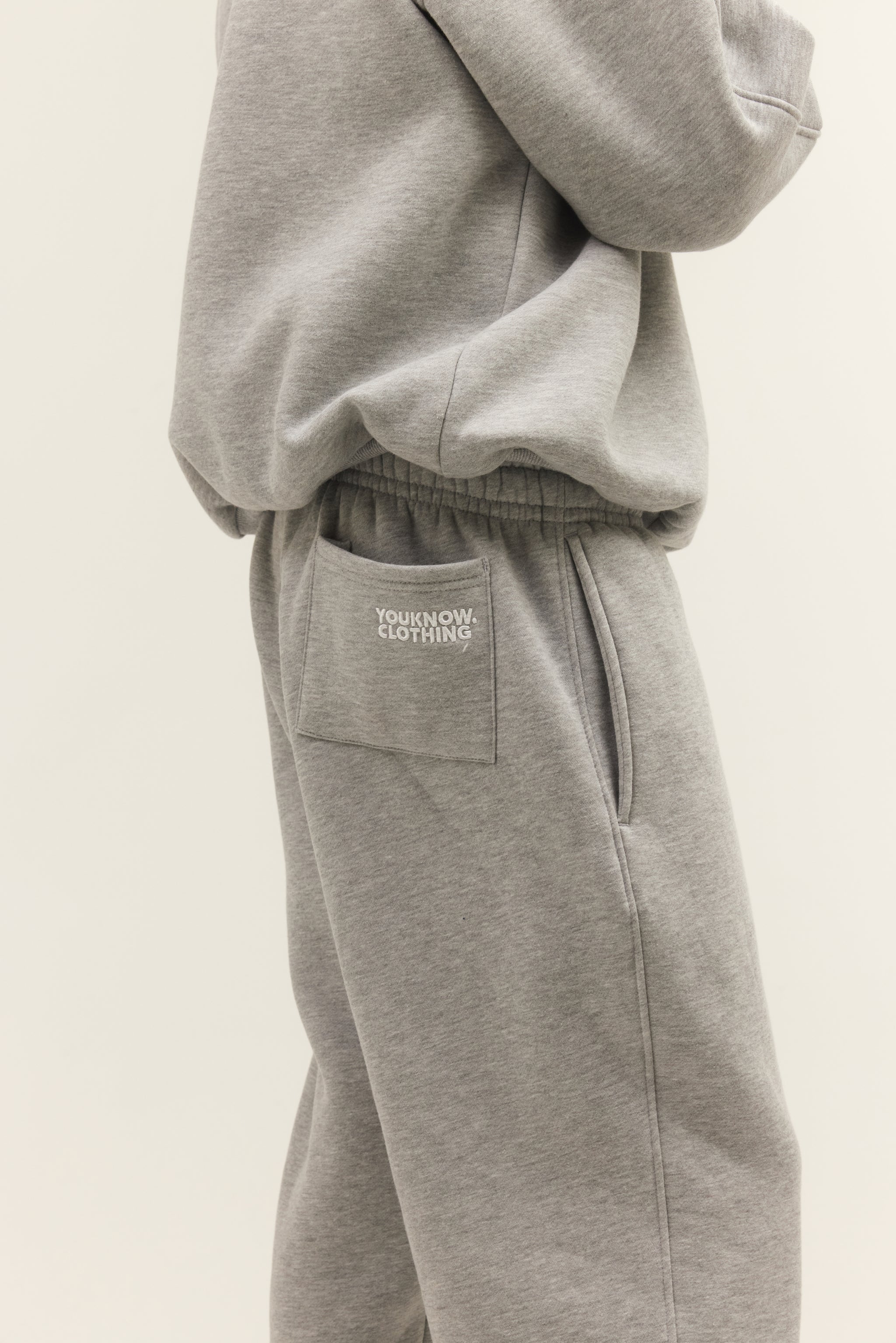 product image  BLOCK CUFFED SWEATPANTS | GREY