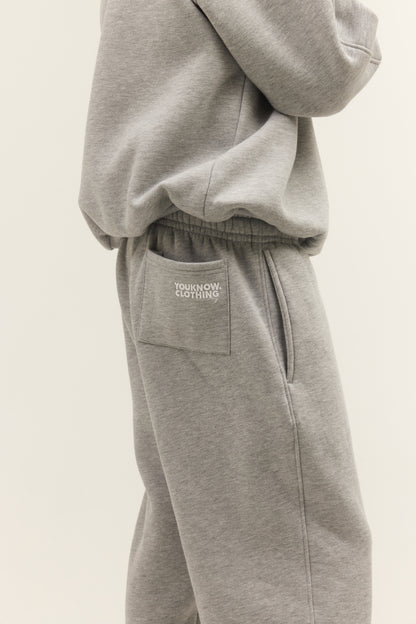 Block Cuffed Sweatpants | Grey