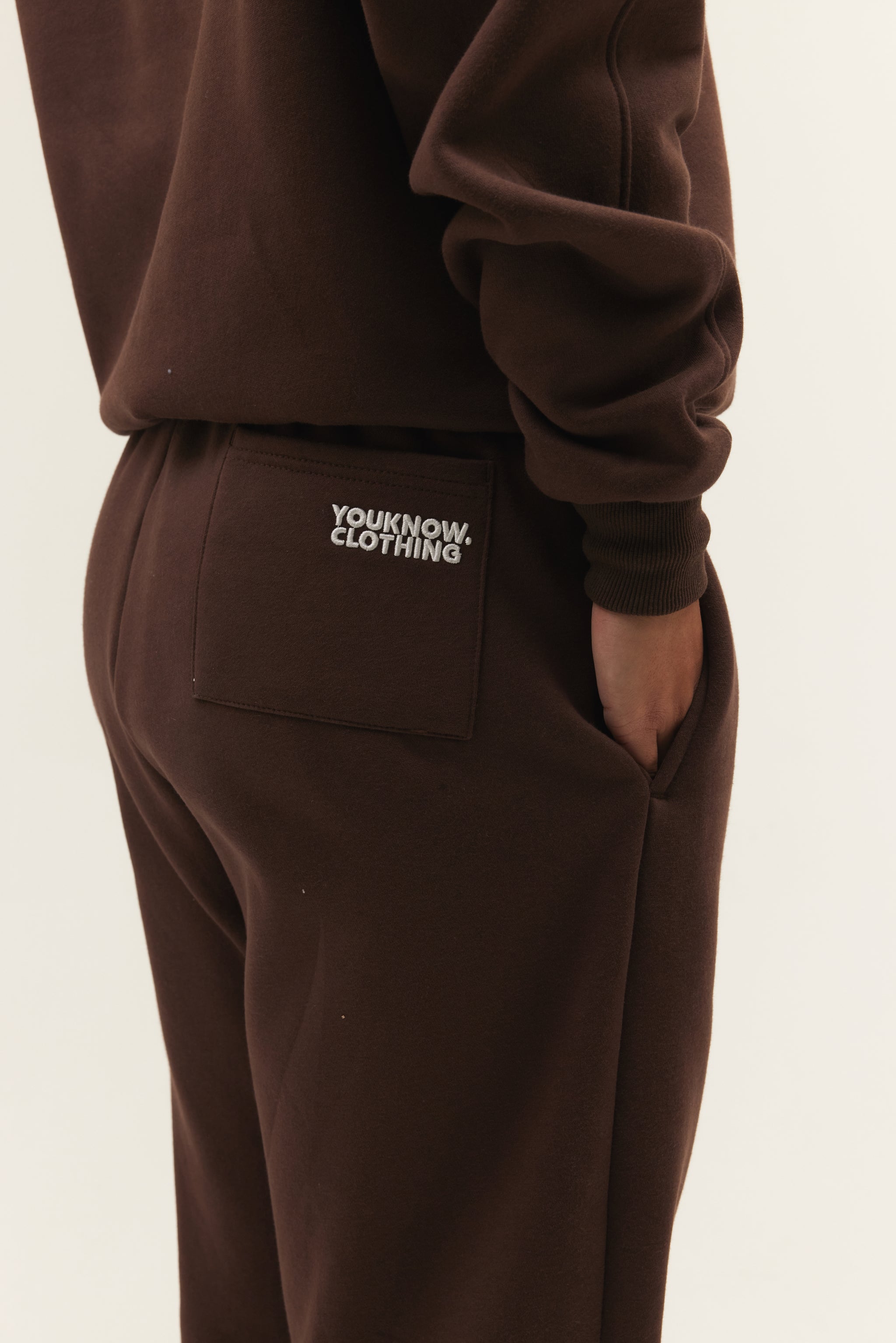 product image  BLOCK WIDE-LEG SWEATPANTS | BROWN