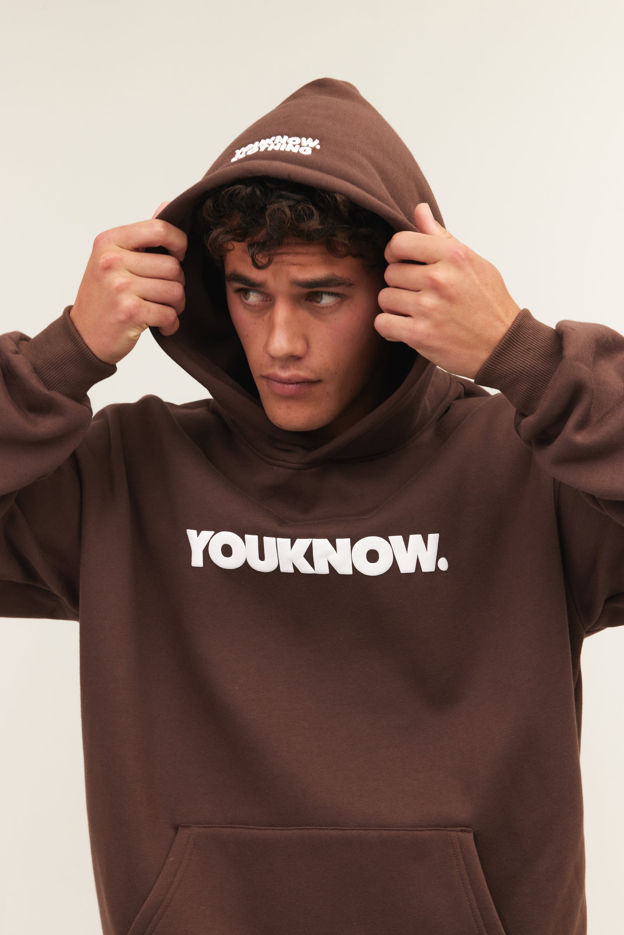 product image  BLOCK HOODIE | BROWN