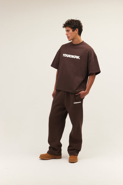 Block Tee | Brown