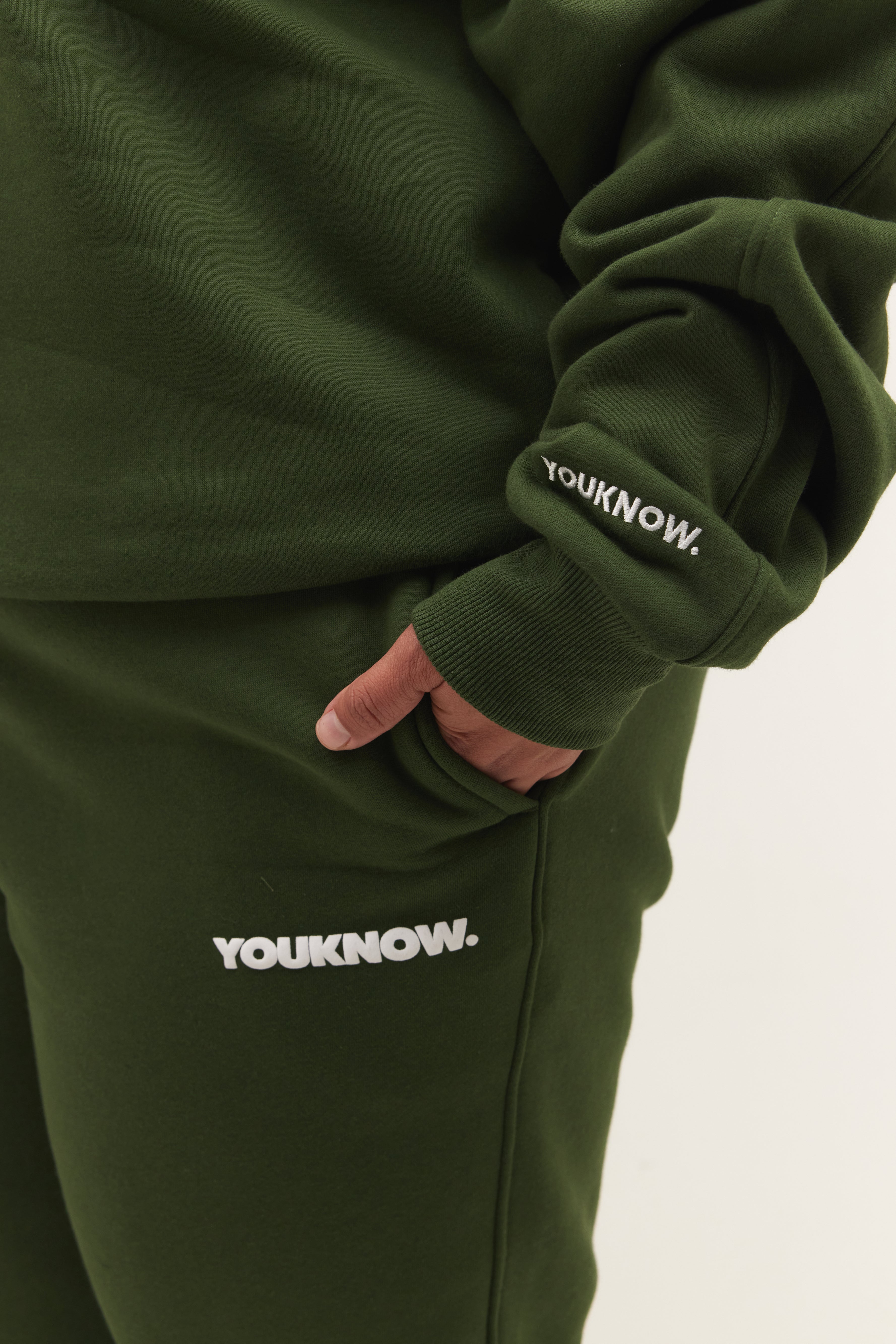 Block Wide-Leg Sweatpants | Green